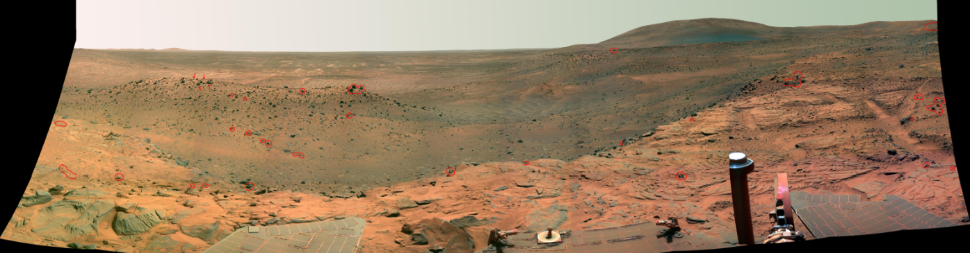 view from rover on Mars
